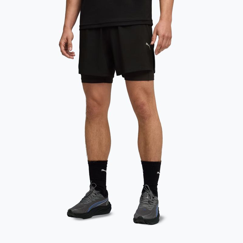 Pantaloni scurți de alergare pentru bărbați PUMA Dreamrun 2in1 5" DryCELL puma black