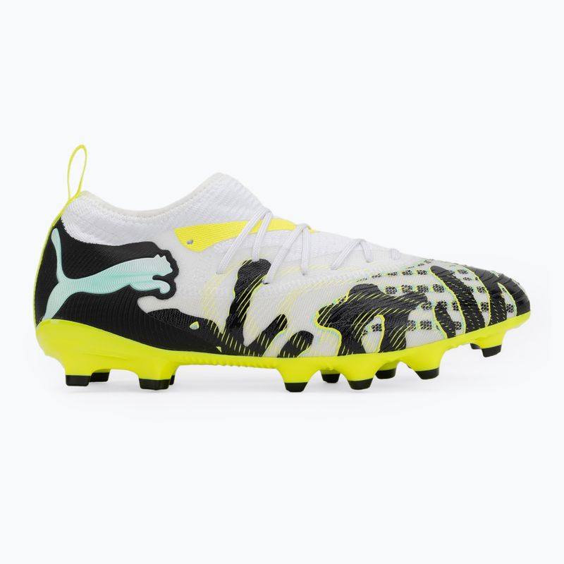 Încălțăminte de fotbal pentru copii PUMA Future 9 Match Creativity Fg/Ag Jr yellow alert/mint jelly/puma white/puma black 2