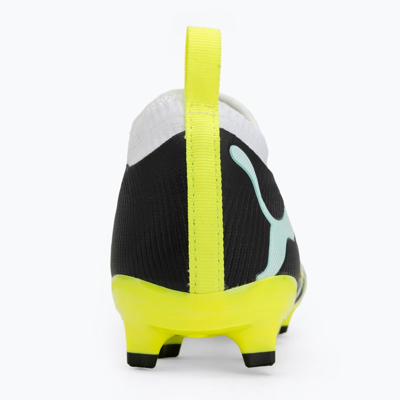 Încălțăminte de fotbal pentru copii PUMA Future 9 Match Creativity Fg/Ag Jr yellow alert/mint jelly/puma white/puma black 6