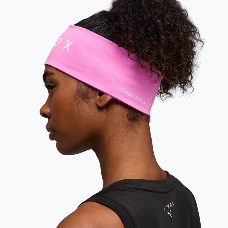 Banda pentru cap PUMA x HYROX Sweatband roz 3