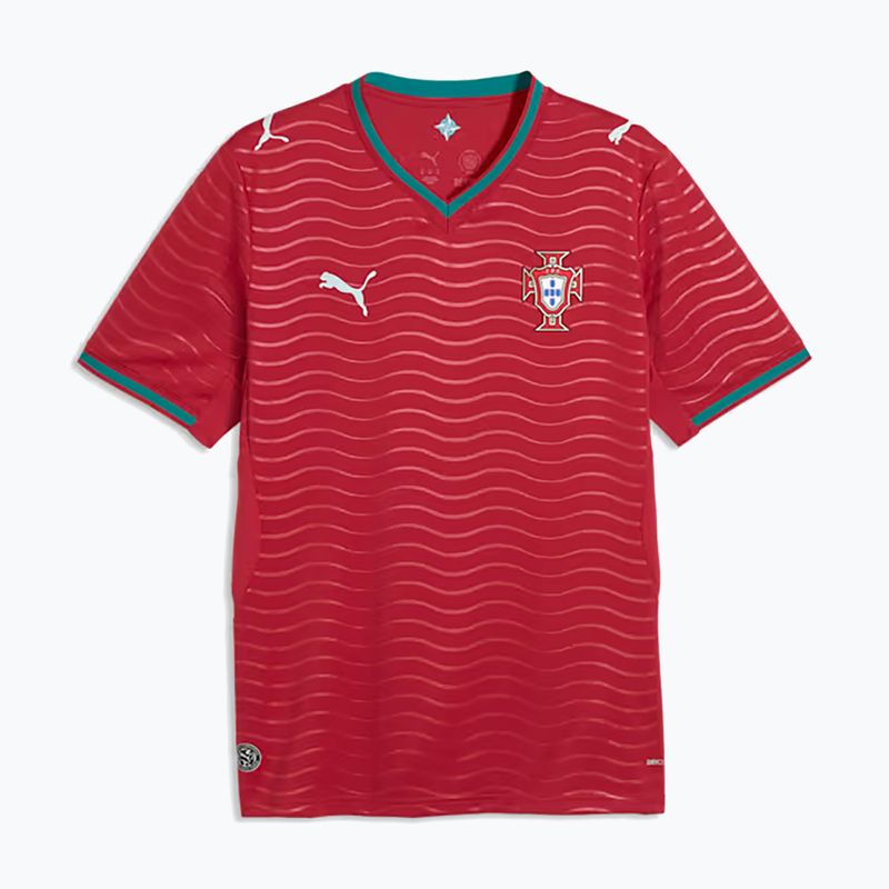Tricou de fotbal pentru bărbați PUMA FPF Portugal Home Jersey Replica Club roșu/verde 6
