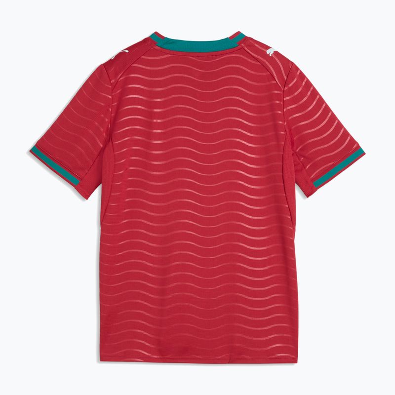 Tricou de fotbal pentru copii PUMA FPF Portugal Home Jersey Replica Club Jr roșu/verde 2