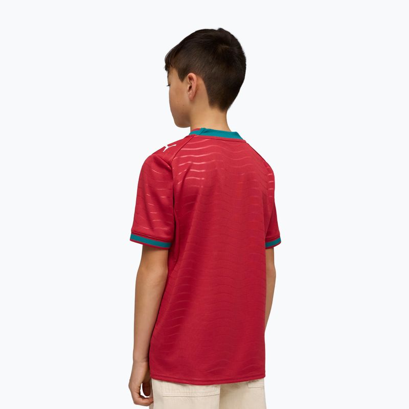 Tricou de fotbal pentru copii PUMA FPF Portugal Home Jersey Replica Club Jr roșu/verde 5