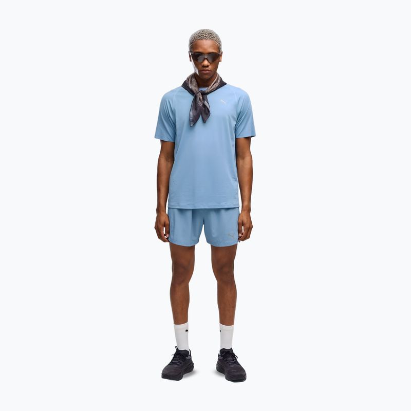Tricou de alergare pentru bărbați PUMA Run Cloudspun Tee zen blue 2