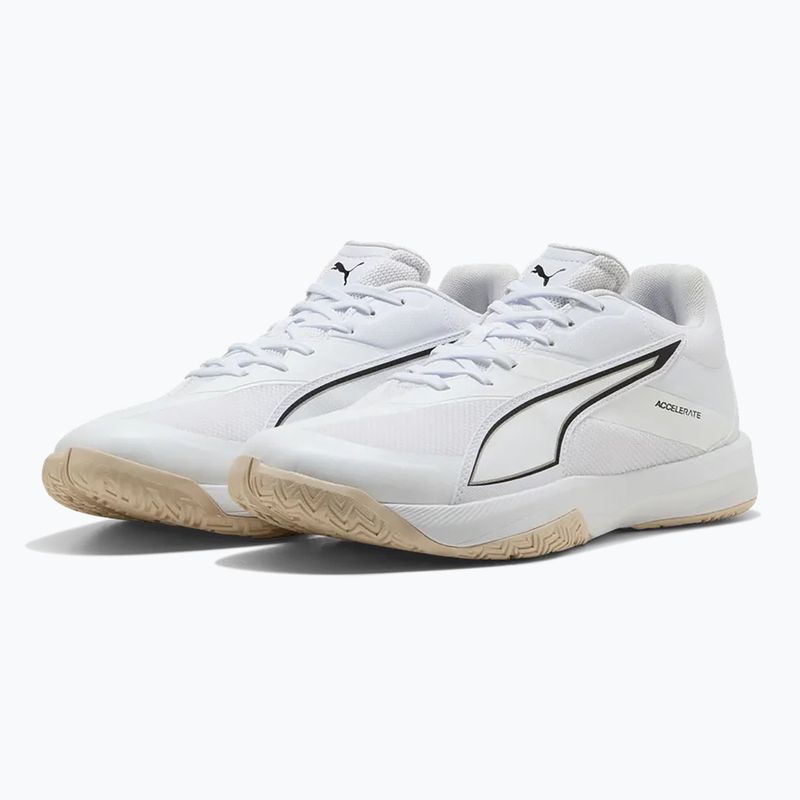 Încălțăminte de handbal pentru bărbați PUMA Accelerate Pro 5 white 3