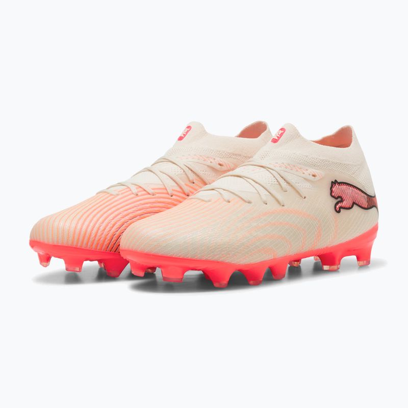 Încălțăminte de fotbal pentru copii PUMA Future 9 Pro FG/AG Jr sugared almond/puma white/ultra red/puma black 3