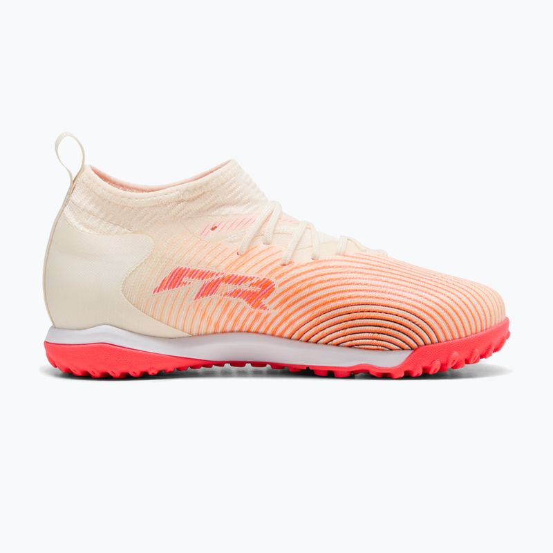 Încălțăminte de fotbal pentru copii PUMA Future 9 Match TT+ Mid Jr sugared almond/puma white/ultra red/puma black 2