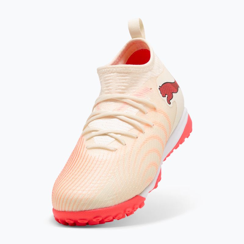 Încălțăminte de fotbal pentru copii PUMA Future 9 Match TT+ Mid Jr sugared almond/puma white/ultra red/puma black 4