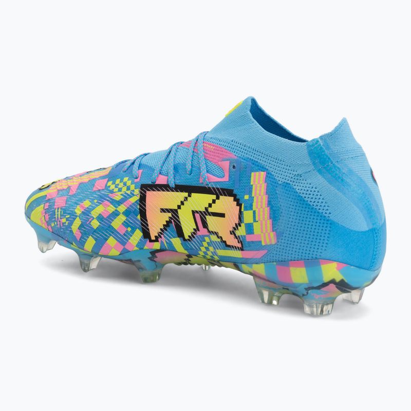 Încățăminte de fotbal PUMA Future 9 Ultimate Advanced Level FG puma white/blue glimmer/pink glimmer/yellow alert 3