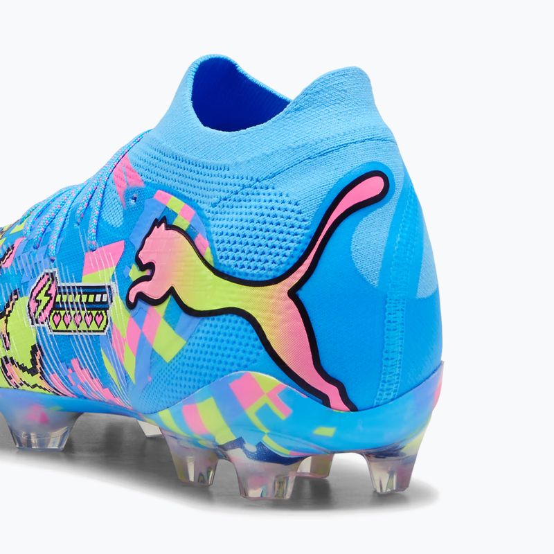 Încățăminte de fotbal PUMA Future 9 Ultimate Advanced Level FG puma white/blue glimmer/pink glimmer/yellow alert 6