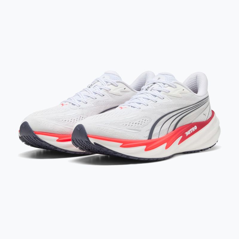 Încălțăminte de alergare pentru bărbați Puma Velocity Nitro 5 puma white/ultra red 3