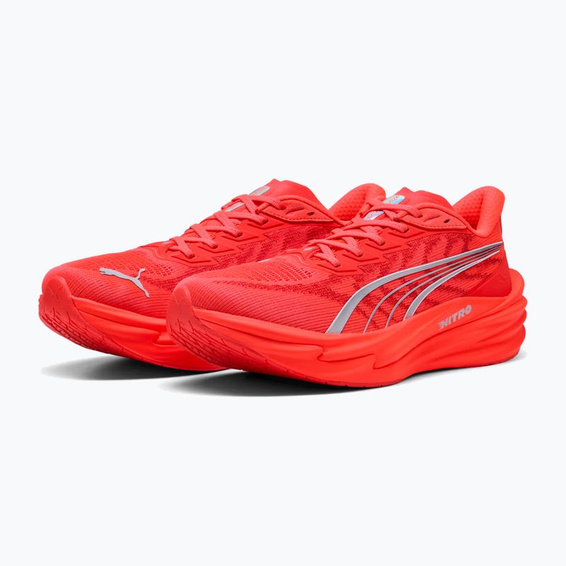Încălțăminte de alergare pentru bărbați PUMA Deviate Nitro 4 ultra red/puma silver 3