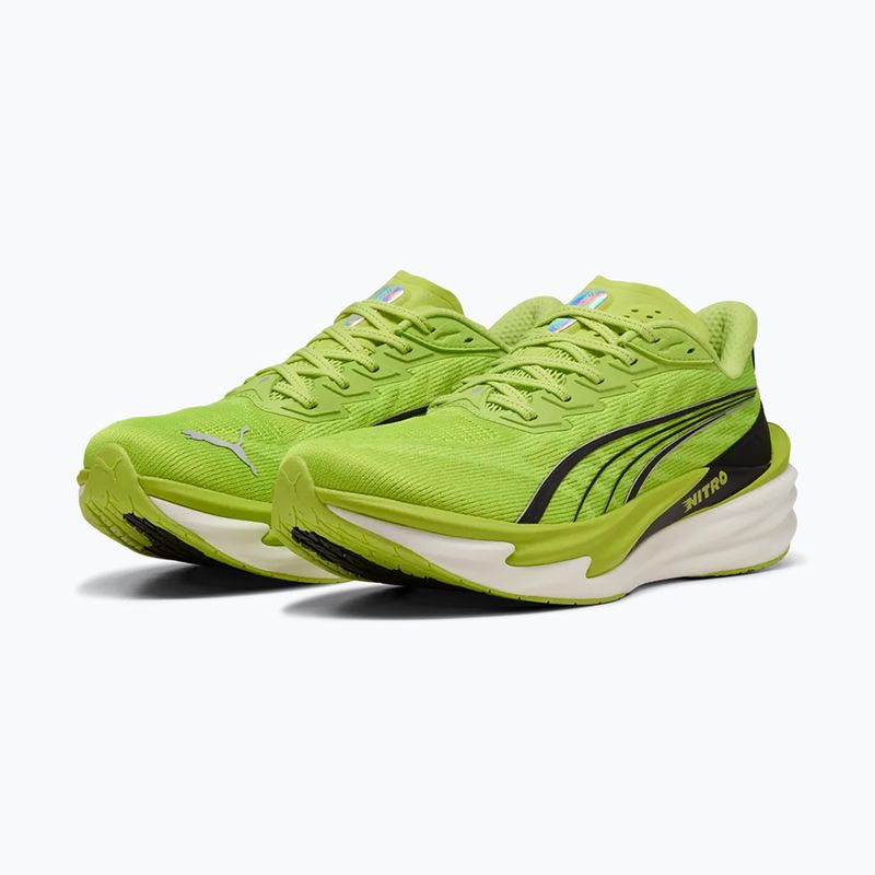 Încălțăminte de alergare pentru bărbați PUMA Deviate Nitro 4 sunny lime/puma black 3