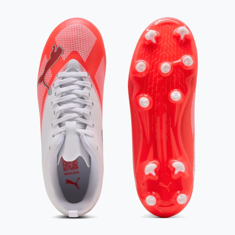 Încălțăminte de fotbal pentru copii Puma Ultra 7 Play FG/AG Jr Ultra Red/Puma Black/Puma White 5