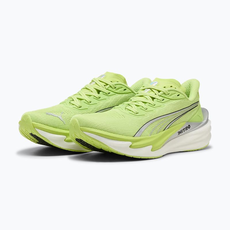 Încălțăminte de alergare pentru femei PUMA Deviate Nitro 4 sunny lime/puma silver 3