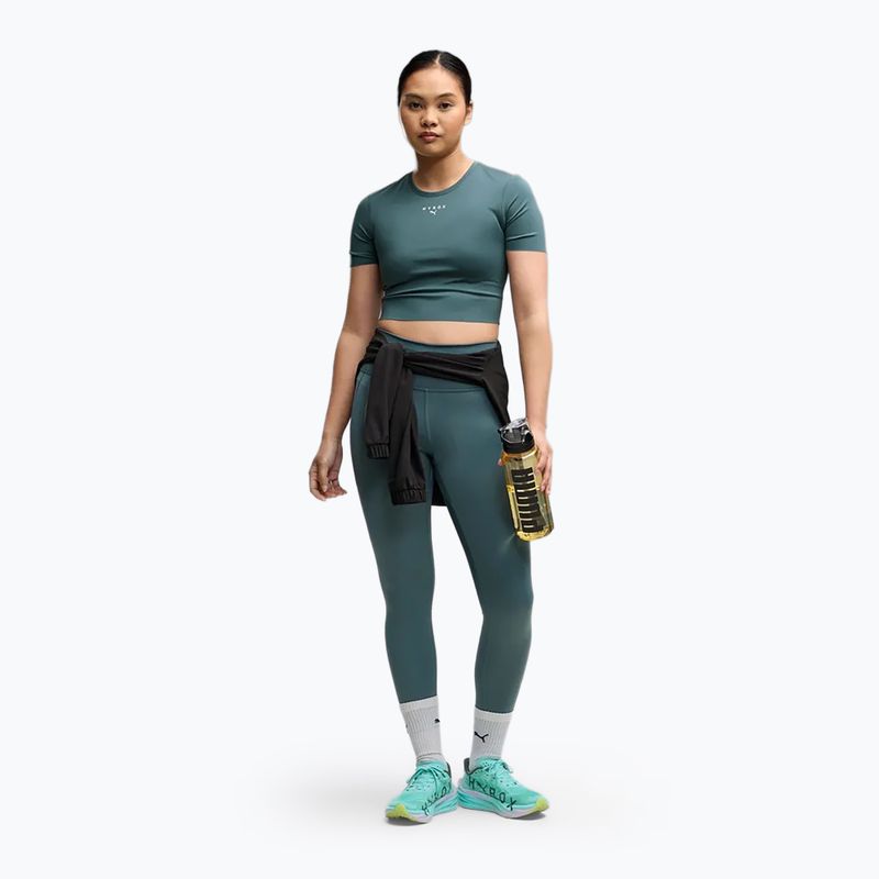 Tricou de antrenament damă PUMA x HYROX Pwrmode Crop herb garden 2