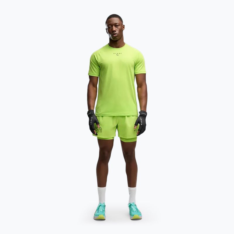Tricou de antrenament bărbați Puma Hyrox Pwrmode sunny lime 2