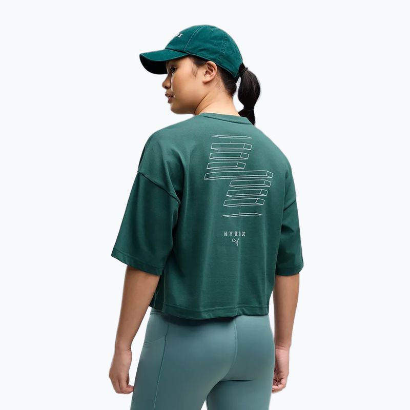 Tricou de antrenament damă PUMA x HYROX Cropped Lifestyle herb garden 3