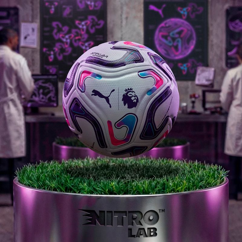 Minge de fotbal PUMA Stellar Nitro Ultimate PL Reactivity puma white/red/purple/blue/pink 5