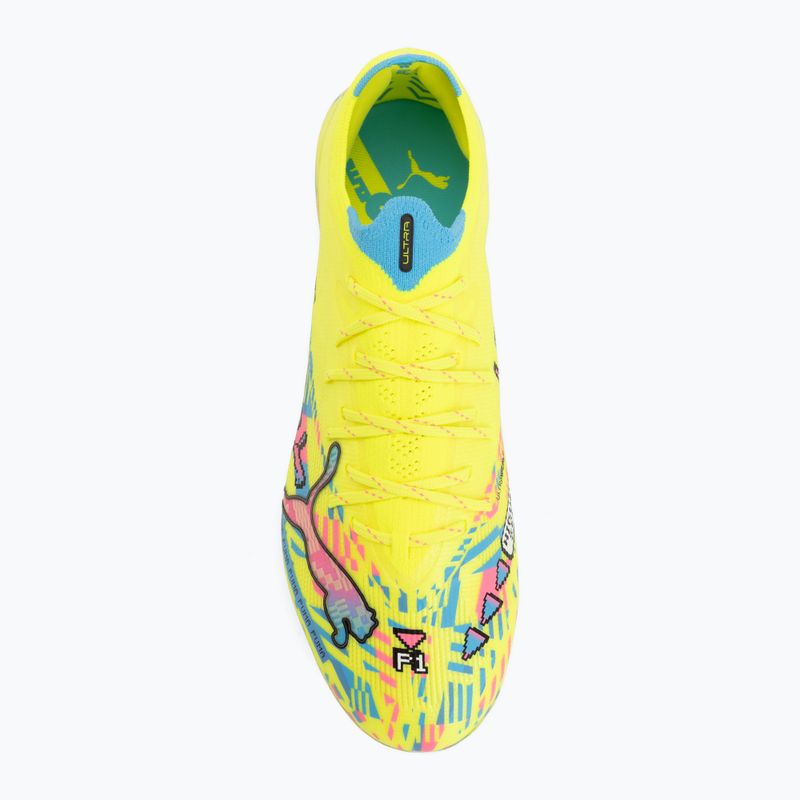 Încățăminte de fotbal PUMA Ultra Nitro 7 Ultimate Advanced Level FG puma white/blue glimmer/pink glimmer/yellow alert 5