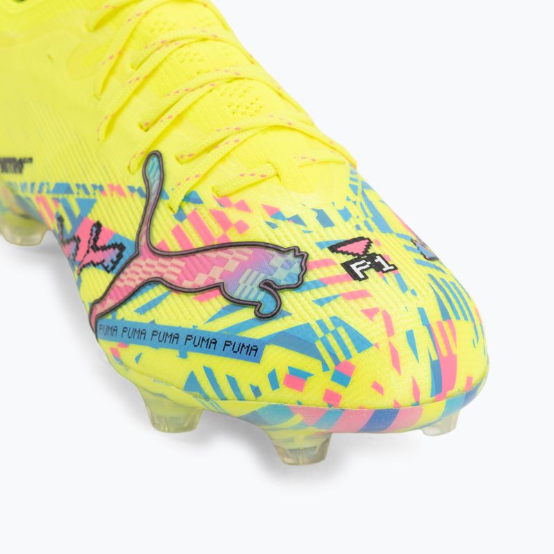 Încățăminte de fotbal PUMA Ultra Nitro 7 Ultimate Advanced Level FG puma white/blue glimmer/pink glimmer/yellow alert 7