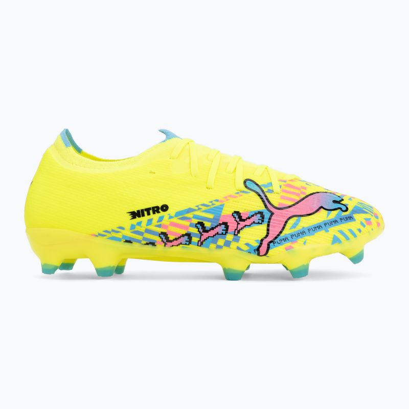 Încățăminte de fotbal PUMA Ultra Nitro 7 Match Advanced Level FG/AG puma white/blue glimmer/pink glimmer/yellow alert 2