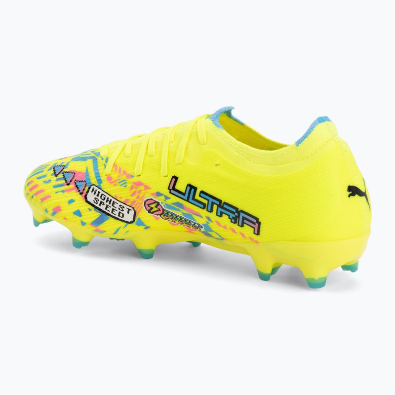 Încățăminte de fotbal PUMA Ultra Nitro 7 Match Advanced Level FG/AG puma white/blue glimmer/pink glimmer/yellow alert 3