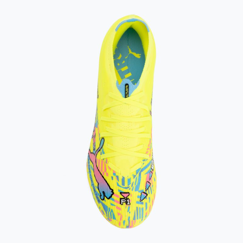 Încățăminte de fotbal PUMA Ultra Nitro 7 Match Advanced Level FG/AG puma white/blue glimmer/pink glimmer/yellow alert 5