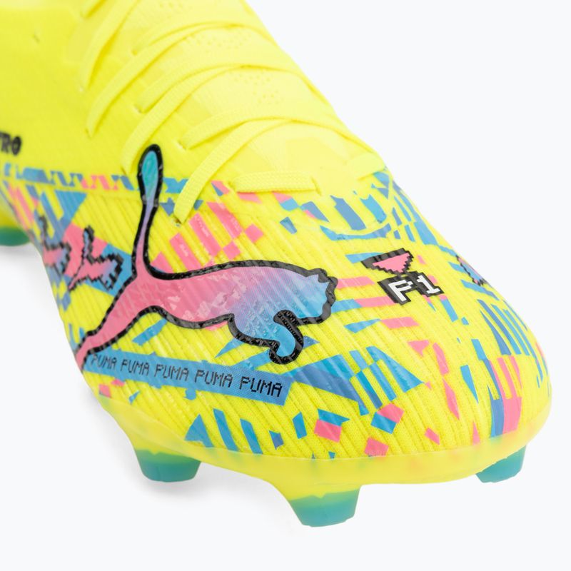 Încățăminte de fotbal PUMA Ultra Nitro 7 Match Advanced Level FG/AG puma white/blue glimmer/pink glimmer/yellow alert 7