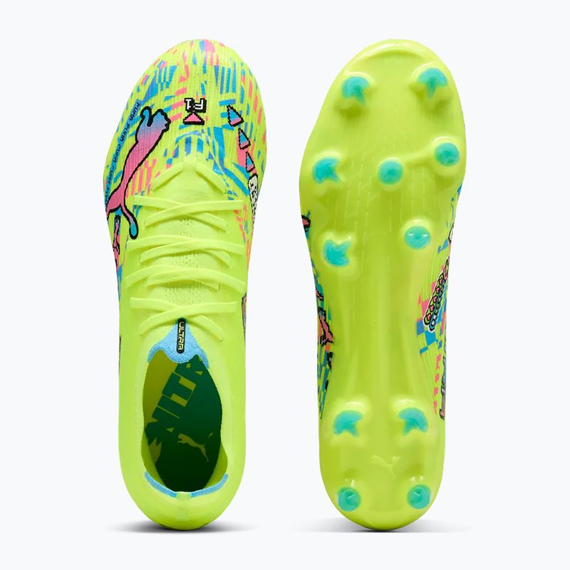 Încățăminte de fotbal PUMA Ultra Nitro 7 Match Advanced Level FG/AG puma white/blue glimmer/pink glimmer/yellow alert 3