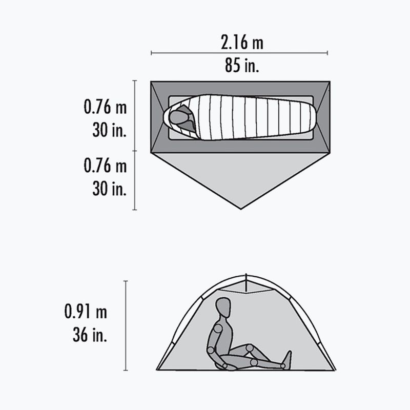 MSR Hubba NX 1 gri Cort de trekking pentru 1 persoană 7