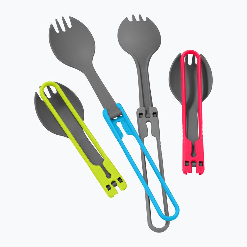 MSR Folding Utensils Spork 4 roșu / gri / albastru / verde set de tacâmuri 2