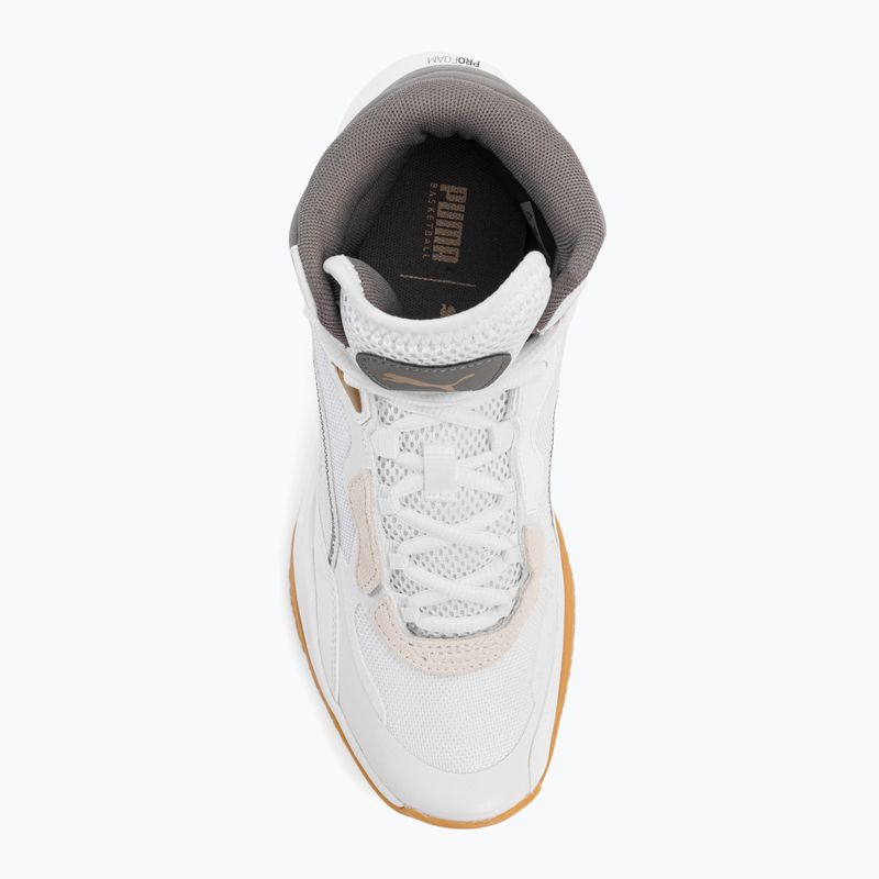 Pantofi de baschet pentru bărbați PUMA Playmaker Pro Mid Trofee cenușă cenușie / fier turnat / aur Puma 6