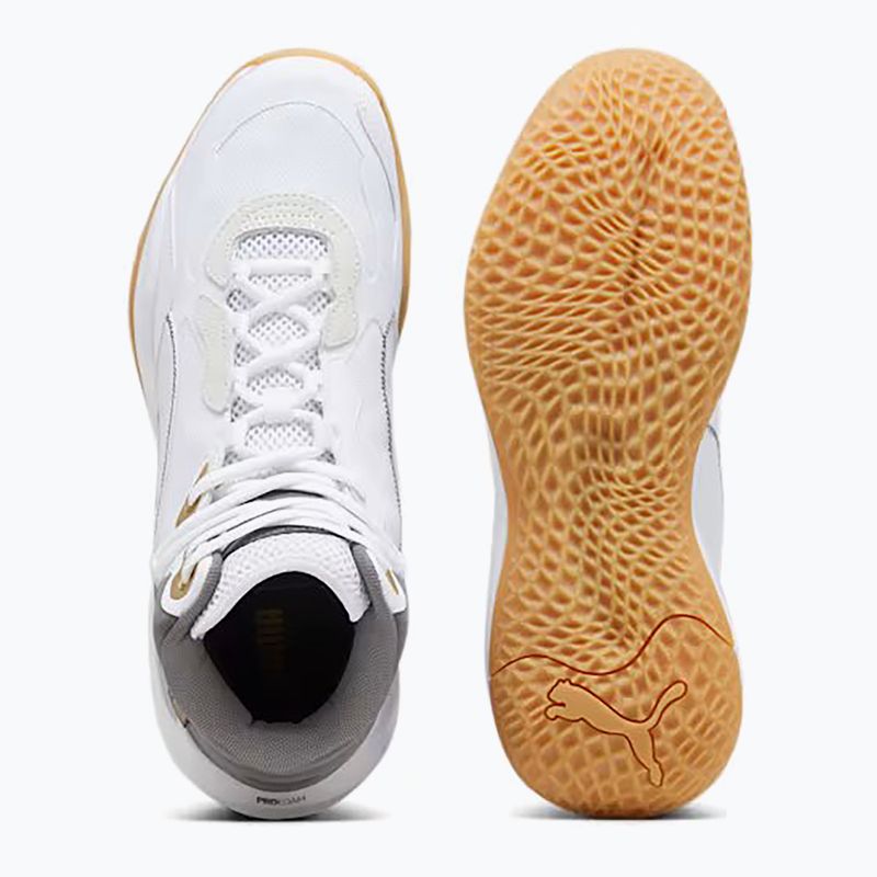 Pantofi de baschet pentru bărbați PUMA Playmaker Pro Mid Trofee cenușă cenușie / fier turnat / aur Puma 11