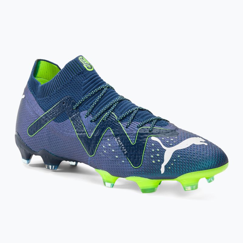 PUMA Ultimate FG/AG cizme de fotbal pentru bărbați albastru persan/alb/puma alb/pro verde