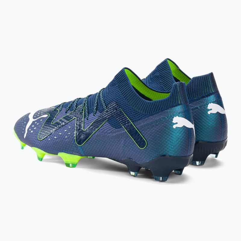 PUMA Ultimate FG/AG cizme de fotbal pentru bărbați albastru persan/alb/puma alb/pro verde 3