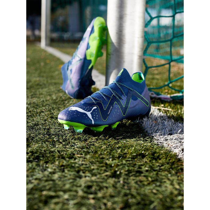 PUMA Ultimate FG/AG cizme de fotbal pentru bărbați albastru persan/alb/puma alb/pro verde 11