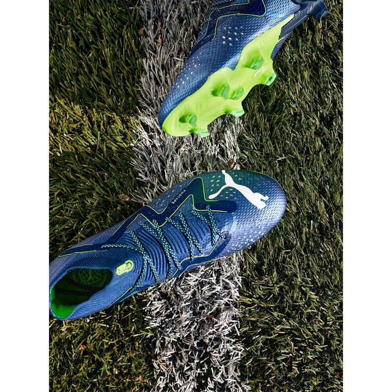 PUMA Ultimate FG/AG cizme de fotbal pentru bărbați albastru persan/alb/puma alb/pro verde 12