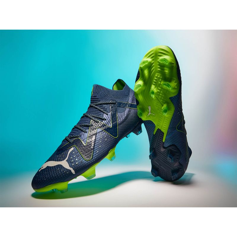 PUMA Ultimate FG/AG cizme de fotbal pentru bărbați albastru persan/alb/puma alb/pro verde 15