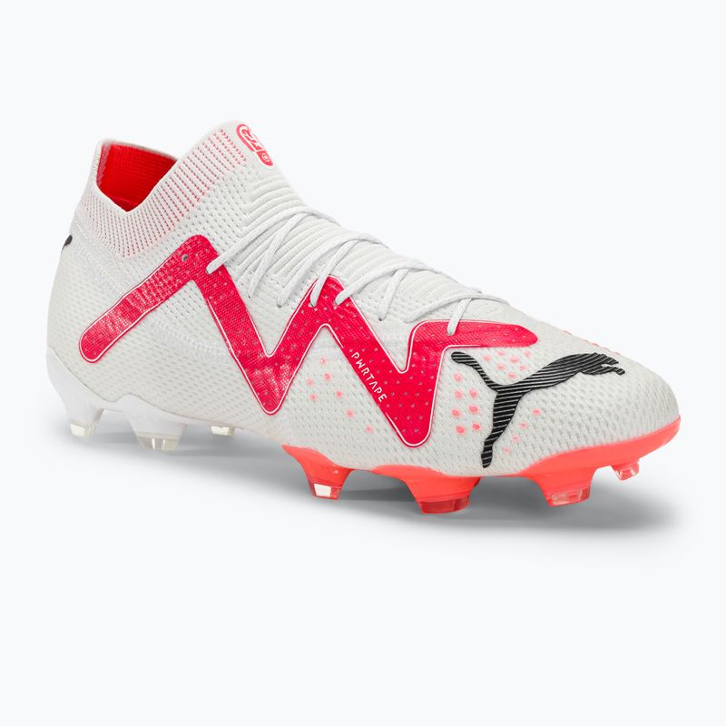 PUMA Ultimate FG/AG ghete de fotbal pentru bărbați puma alb/puma negru/fire orchid