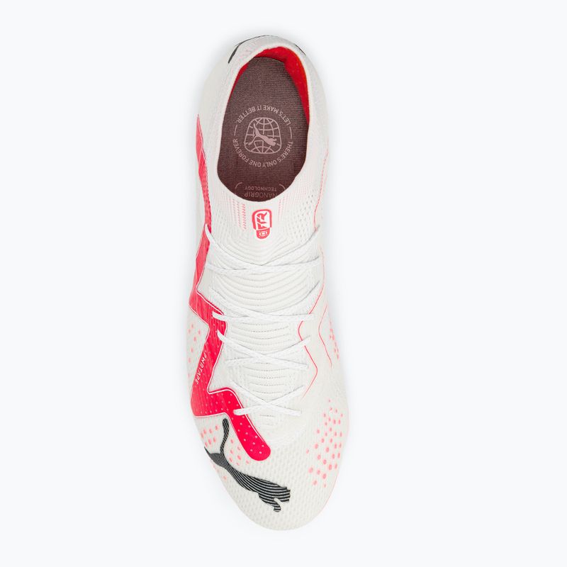 PUMA Ultimate FG/AG ghete de fotbal pentru bărbați puma alb/puma negru/fire orchid 6