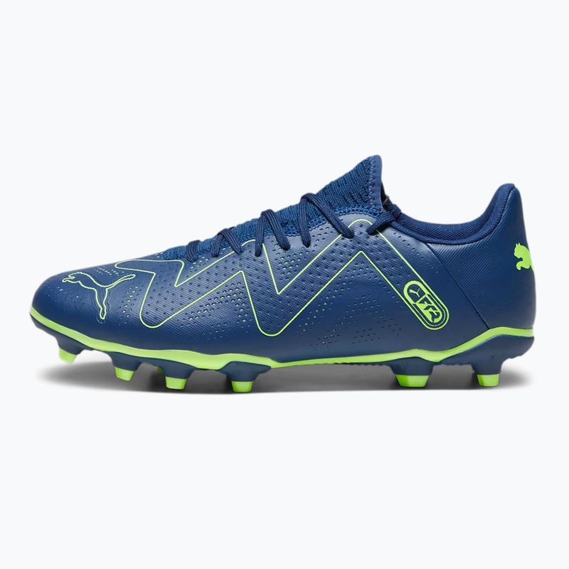 PUMA Future Play FG/AG ghete de fotbal pentru bărbați albastru persan/pro verde