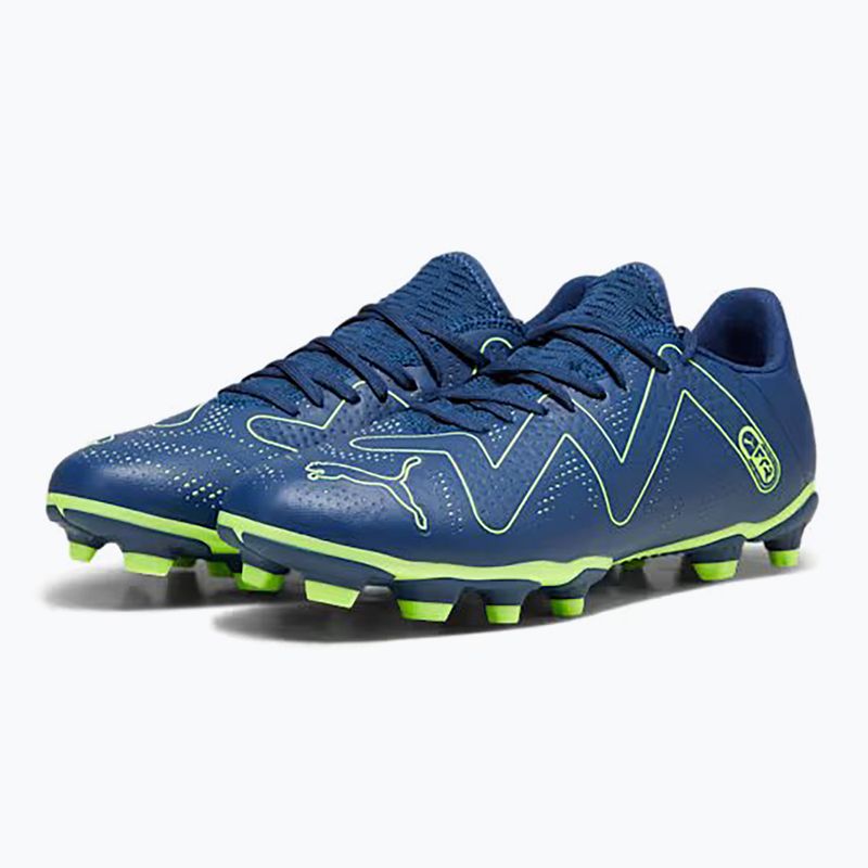 PUMA Future Play FG/AG ghete de fotbal pentru bărbați albastru persan/pro verde