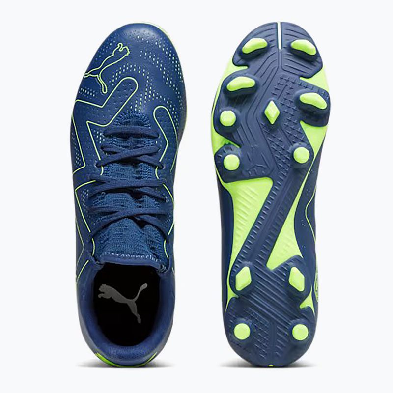 PUMA Future Play FG/AG ghete de fotbal pentru bărbați albastru persan/pro verde