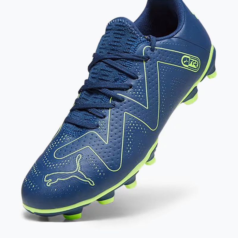 PUMA Future Play FG/AG ghete de fotbal pentru bărbați albastru persan/pro verde