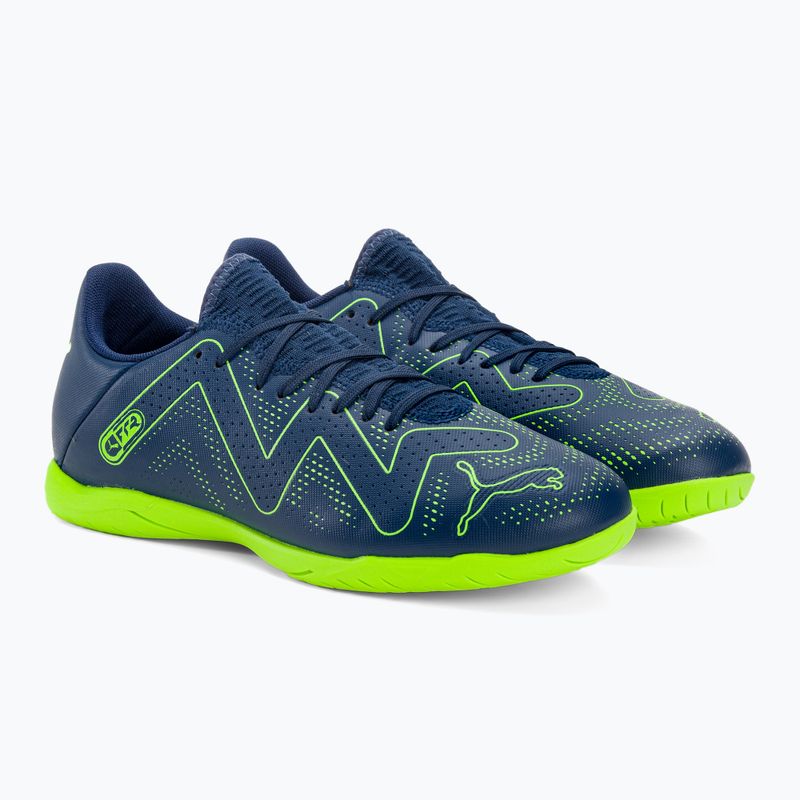PUMA Future Play It ghete de fotbal pentru bărbați albastru persan/pro verde