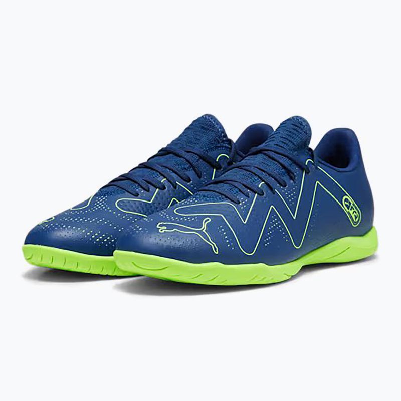 PUMA Future Play It ghete de fotbal pentru bărbați albastru persan/pro verde
