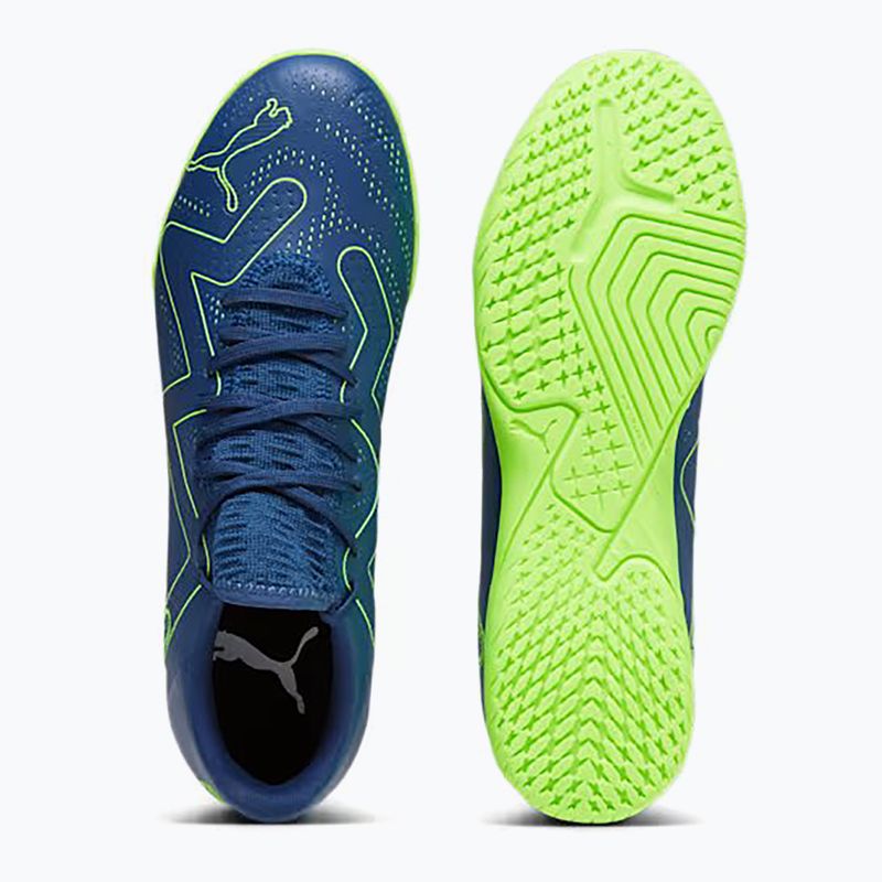 PUMA Future Play It ghete de fotbal pentru bărbați albastru persan/pro verde