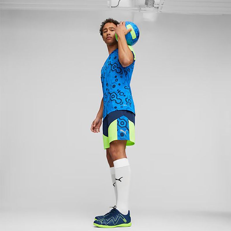 PUMA Future Play It ghete de fotbal pentru bărbați albastru persan/pro verde