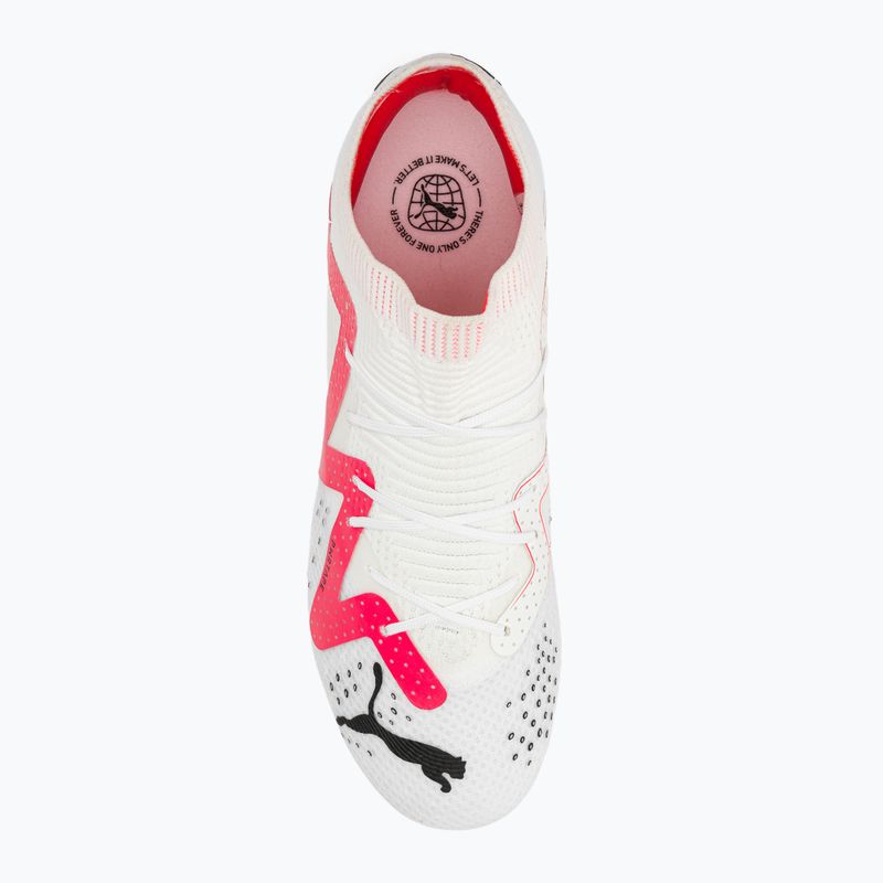 PUMA Future Pro FG/AG Jr ghete de fotbal pentru copii puma alb/puma negru/fire orchid 6